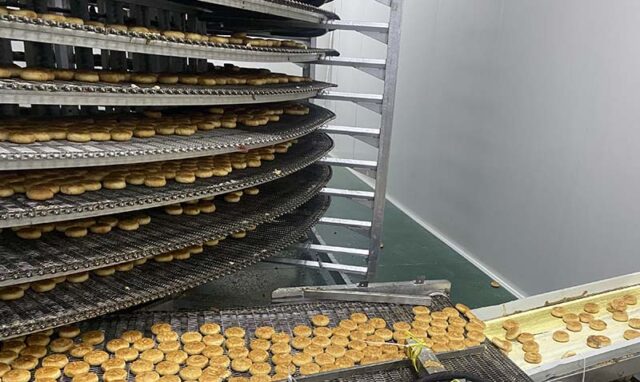 Automatic reciprocating griddle for cookie production 04